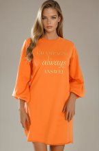 Blond Hour - Champagne Sweatshirt Dress - Orange