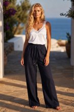 Blond Hour - Como Linen Pant - Navy
