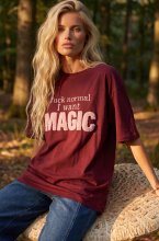 Blond Hour - I Want Magic Tshirt - Bordeaux-pink