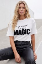 Blond Hour - I Want Magic Tshirt - White/Black