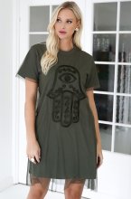Blond Hour - Protected Tshirt Dress - Olive