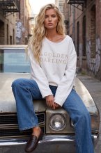 Carola X Blond Hour - Stay Golden Darling Sweater - White/Gold
