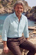 Less Worries - Linen Shirt - Aqua