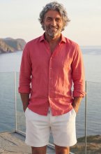 Less Worries - Linen Shirt - Grape