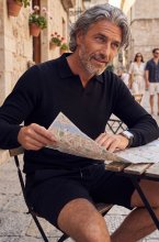 Less Worries - L/S Resort Sweater - Navy