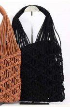 Mixed Brands - Cotton Crochet bag 1302 - Black