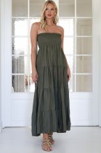 Mixed Brands - Smocked Dress 2596 - Khaki