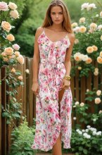 Mixed Brands - Dress 9495-13- Pink Flowers