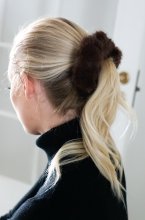 Mixed Brands - Fake fur Scrunchie M06 - Brown