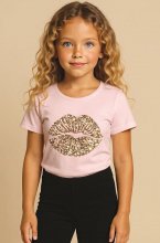 Mixed Brands Kids - Gold Kiss Tshirt - Pink