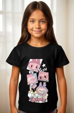 Mixed Brands Kids - Bain Labubu Tshirt - Black
