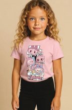 Mixed Brands Kids - Bain Labubu Tshirt - Pink