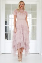 Mixed Brands - Maxi Dress dotted Mesh 606352 - Nude