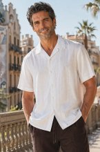 Mixed Brands - Short Sleeve Linen Shirt 2716 - White