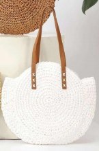 Mixed Brands - Round Straw bag 1350 - White