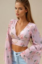 Mixed Brands - Top 2520 - Pink Flowers
