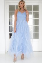 Mixed Dress - Tulle Maxi Dress 1870 - Sky Blue