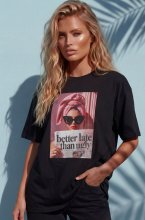 Mixed Brands - Better Late than Ugly Tshirt 2888J5 - Black