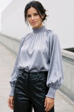 Mixed Brands - Satin Blouse 81332 - Grey