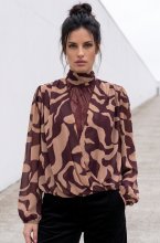 Mixed Brands - Blouse GL_1004 - Burgundy Print