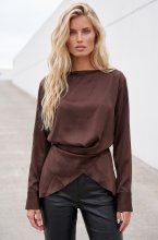 Mixed Brands - Wrap blouse PS9738 - Brown