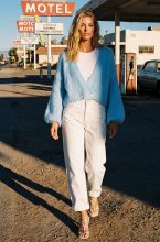 Mixed Brands - Kid Mohair Bolero Cardigan 9235A - Baby Blue