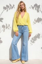 Mixed Brands - Kid Mohair Bolero Cardigan 9235A - Light Yellow