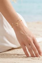 Mixed Brands - Bracelet Double Strand with Hearts 324AQ322 - Gold