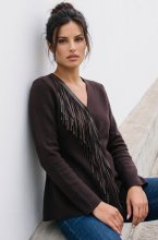 Mixed Brands - Cardigan with Fringes BWY36399 - Brown