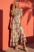 Mixed Brands - Goldstained Printed Dress 2319-28 - Cream