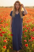 Mixed Brands - Tshirt Dress 2490A - Navy