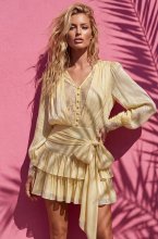 Mixed Brands - Mini Dress A2635 - Light Yellow