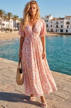 Mixed Brands - Flower Dress CH260 - Pink