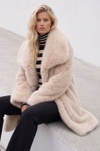 Mixed Brands - Faux Fur jacket 8856 - Beige