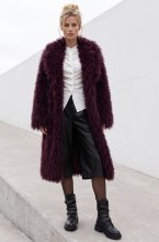 Mixed Brands - Coat Faux Fur 8747 - Aubergine
