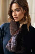 Mixed Brands - Fake fur Scarf MZ01 - Brown