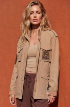 Mixed Brands - Jacket with Patches N20224 - Beige