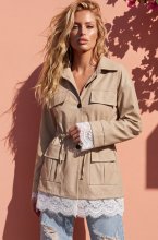 Mixed Brands - Jacket with Lace and Pockets 25383 - Vanilla