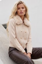 Mixed Brands - Jacket with faux fur 2845 - Beige