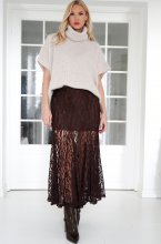 Mixed Brands Womens - Lace Skirt 11619 Brown