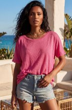 Mixed Brands - Linen top 5326A - Fuchsia