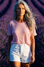 Mixed Brands - Linen top 5326A - Light Pink