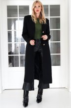 Mixed Brands - Long blazer Coat 2515 - Black