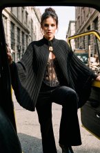 Mixed Brands - Plisse Poncho 06JS41 - Black