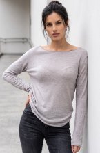 Blond Hour - Ravello Cashmere Top - Light Grey
