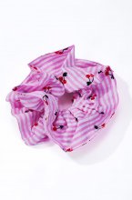 Mixed Brands - Scrunchie Striped Cherries FQ208XQ - Pink