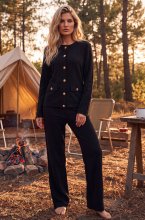 Mixed Brands - Set with Cardigan and Pants QDBW18410 - Black