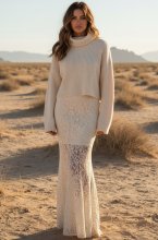 Mixed Brands - Lace Skirt 11619 - Beige