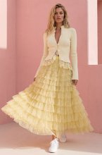 Mixed Brands - Frill Skirt J12820 - Yellow