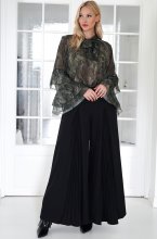 Mixed Brands - Pant with plisse slit 90438 - Black